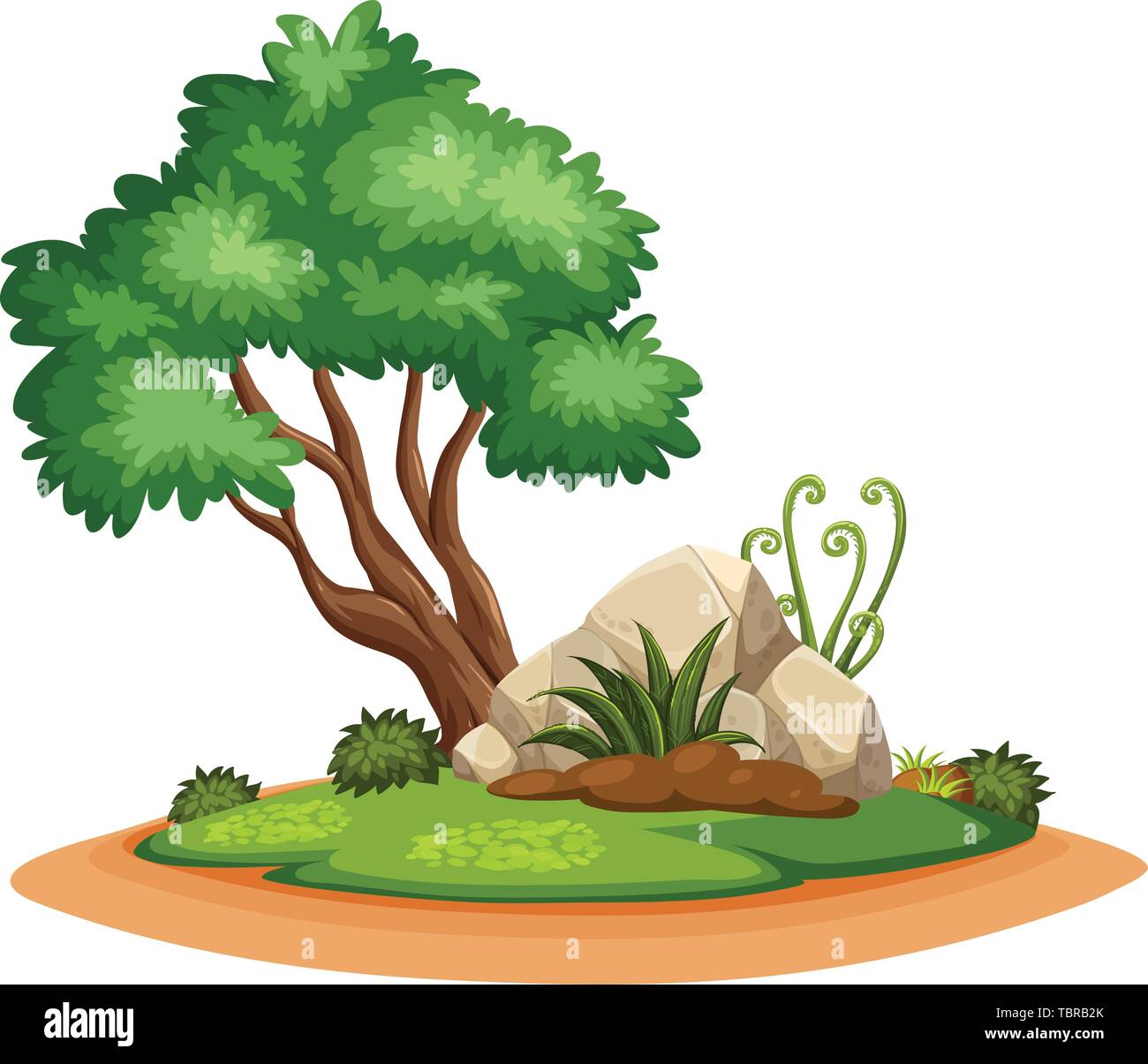 An isolated nature tree illustration Stock Vector