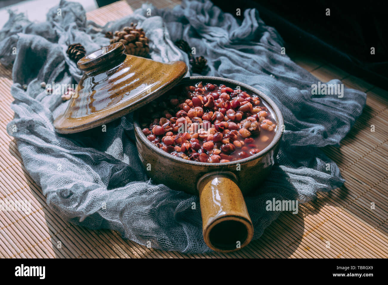 Traditional Chinese cuisine red bean barley porridge Stock Photo Alamy