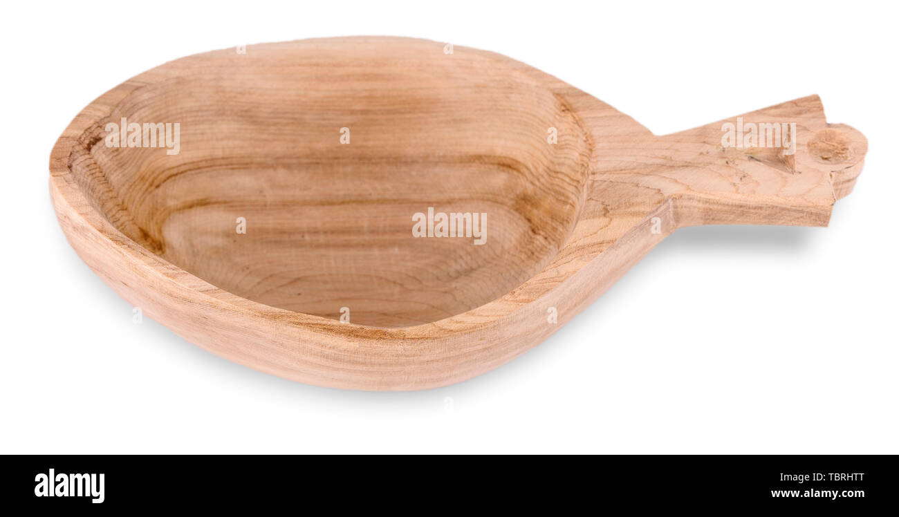 wooden plate on white background Stock Photo - Alamy