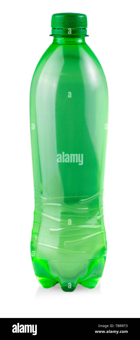 Plastic green bottle of water isolated on white background Stock Photo ...