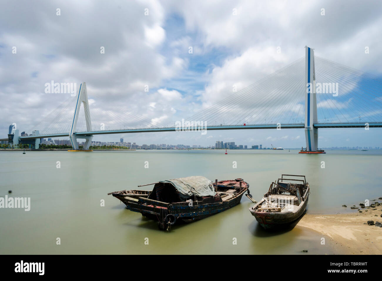 Haikou Century Bridge, Hainan Province Stock Photo