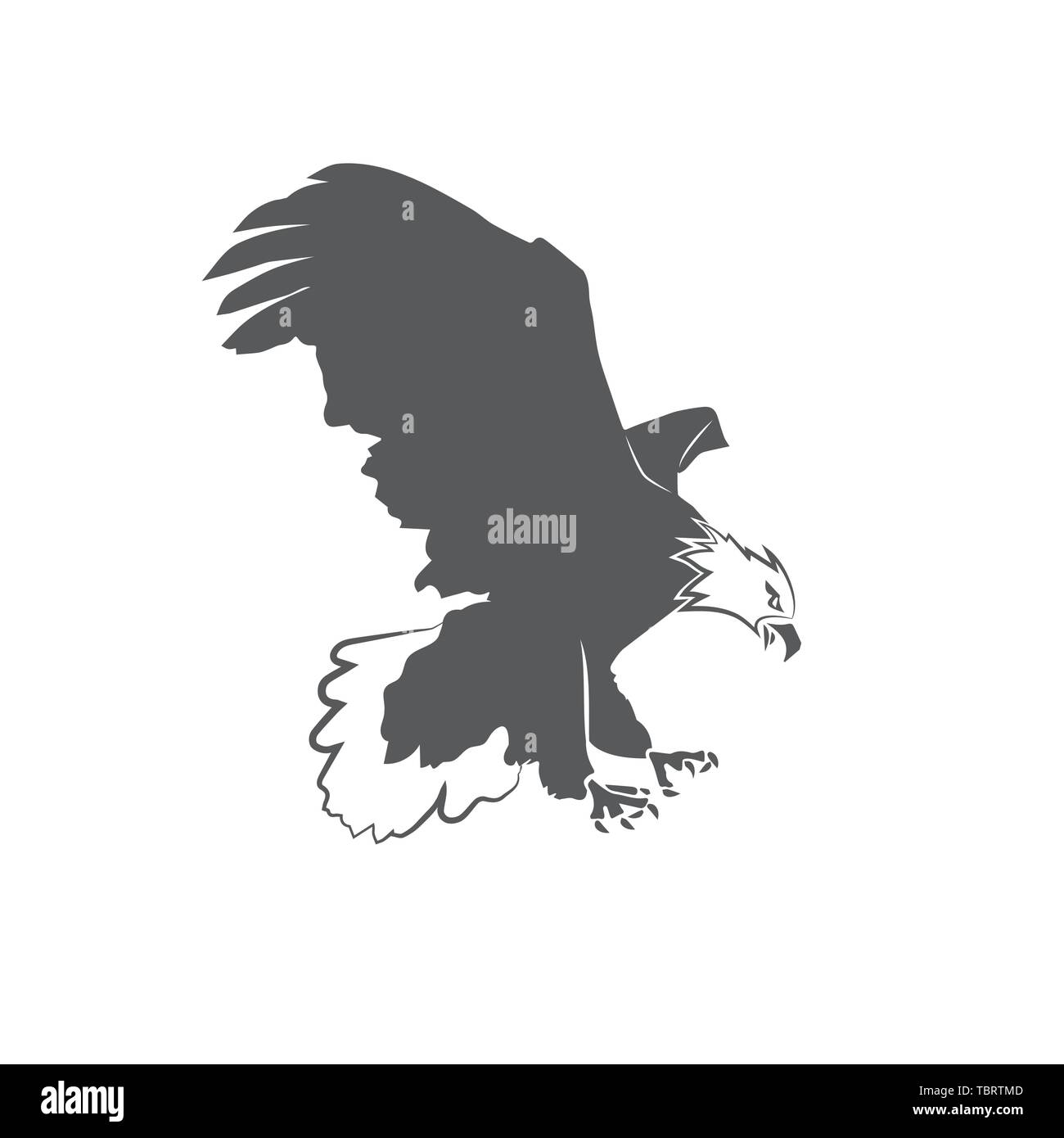 Bald eagle on shirt Stock Vector Images - Alamy