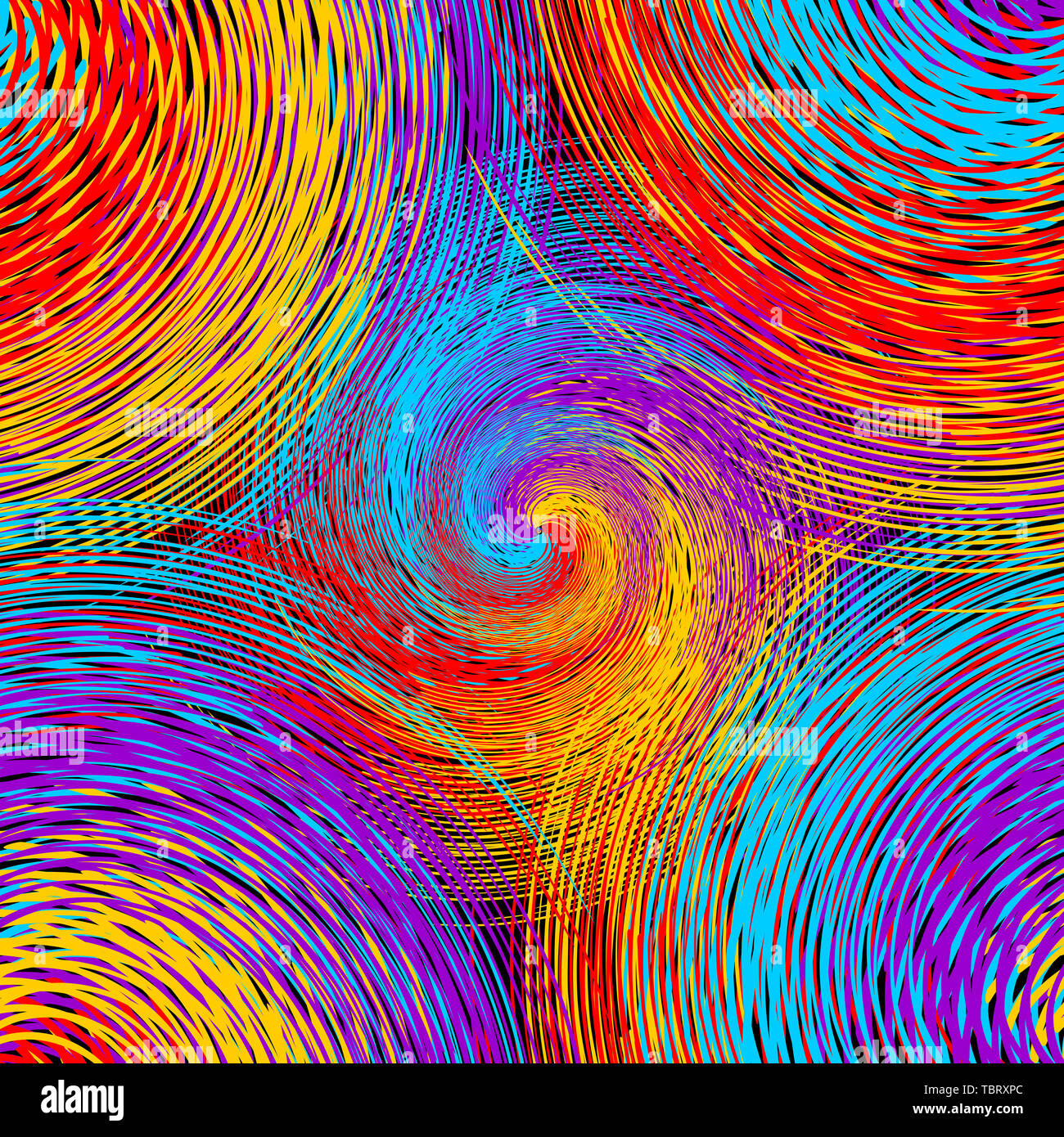 Color line composition distorted vortex abstract background Stock Photo ...