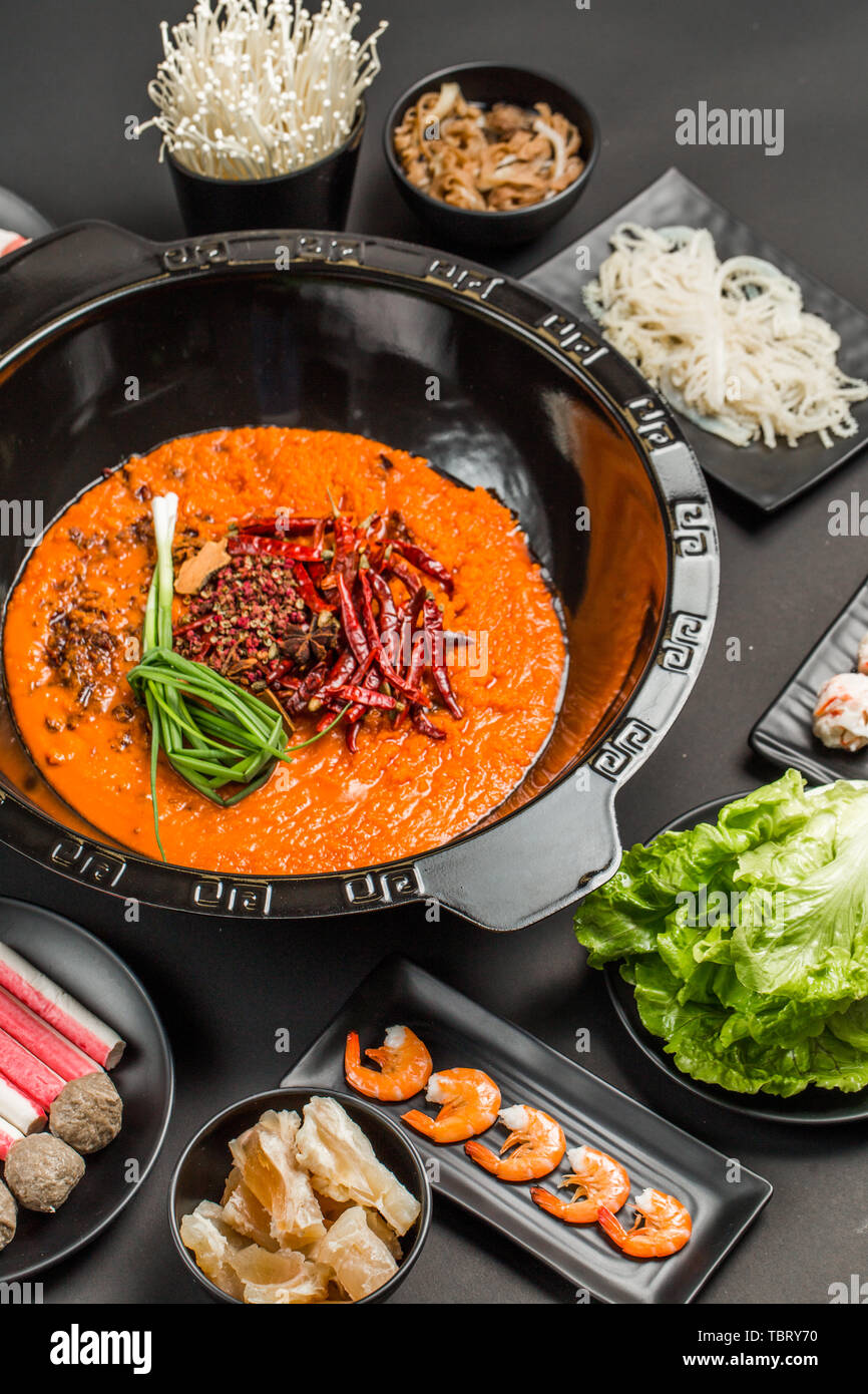 spicy hot pot Stock Photo Alamy