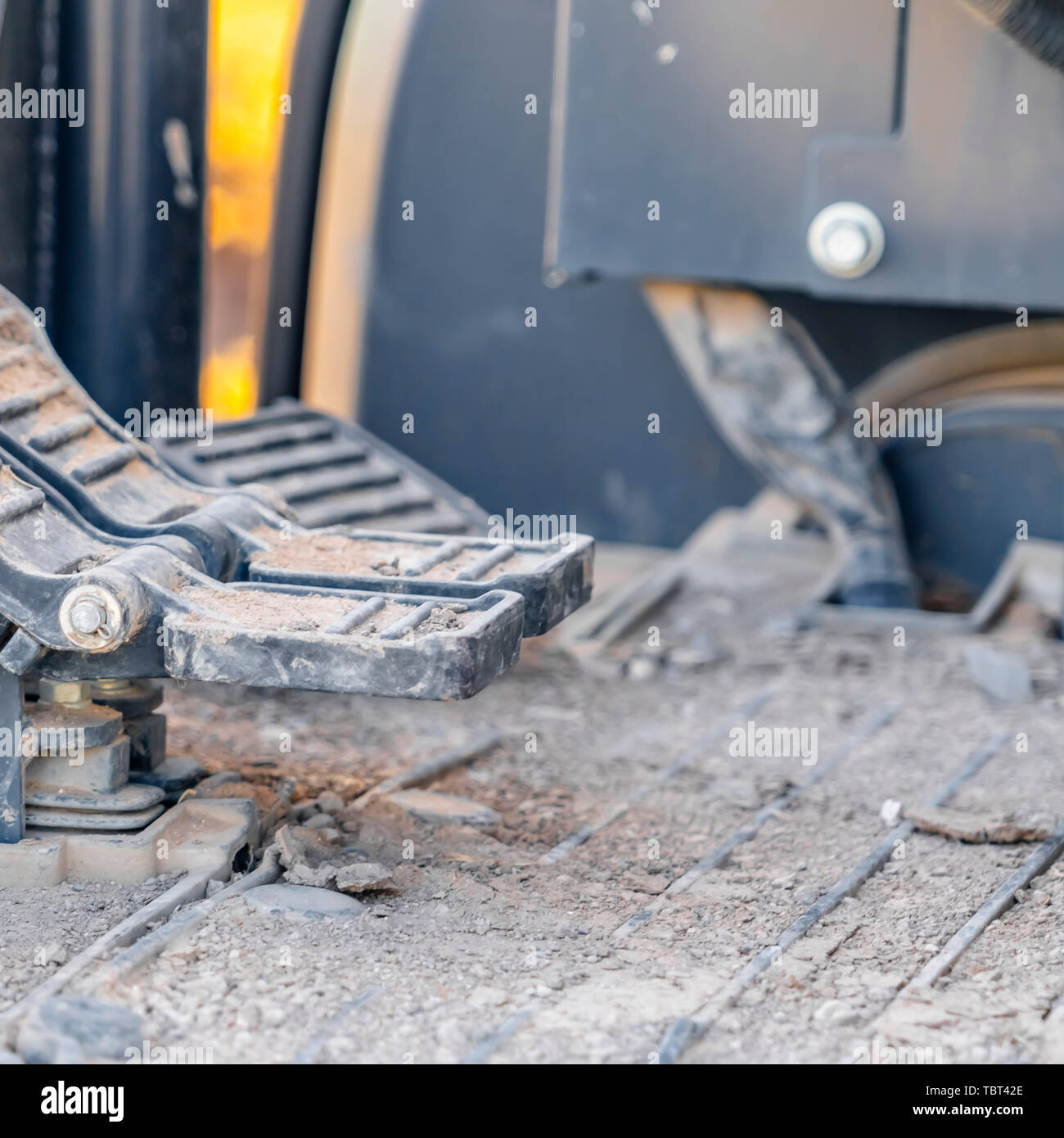 Square construction frame with of a vehicle Interior close ...