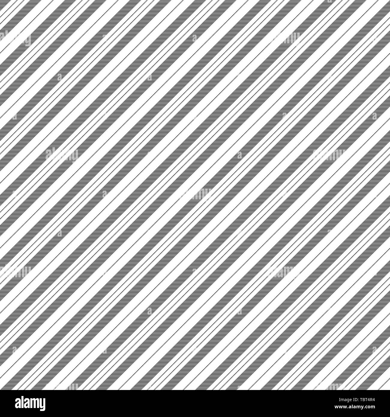 Black white classic striped pattern. Vector illustration. Stock Vector