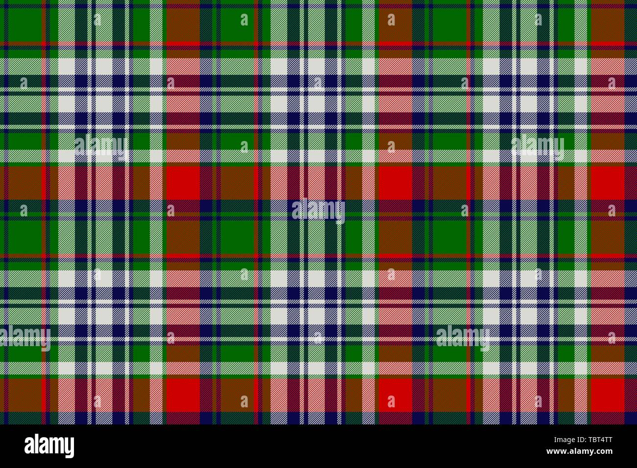 Celtic classic check plaid seamles pattern. Vector illustration. Stock Vector