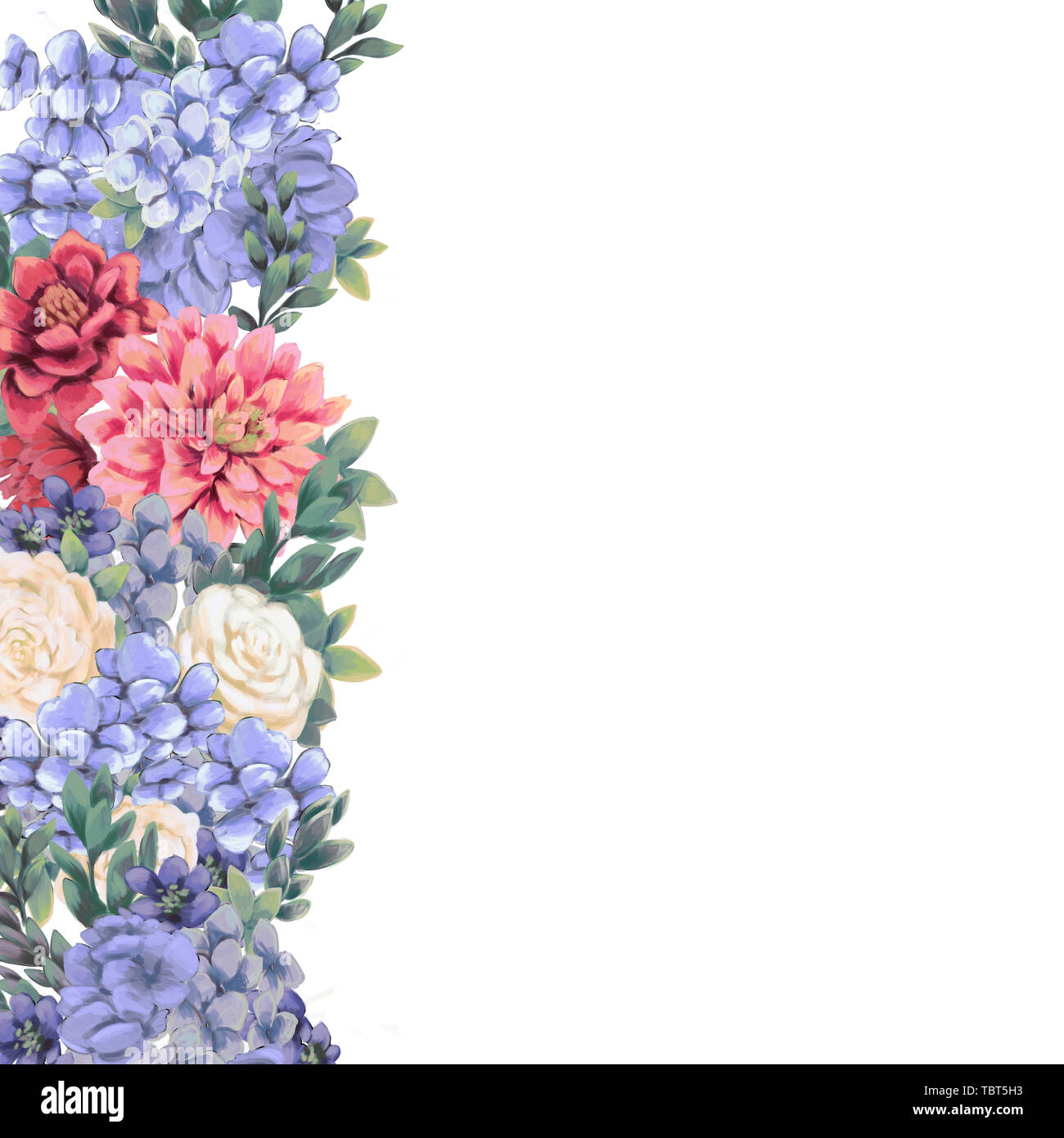 Floral border for design save the date cards, invitations, posters ...