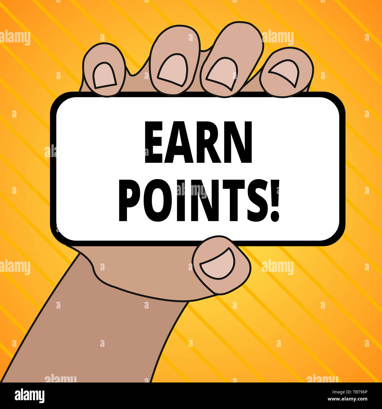 Earn Sign Text sign showing Earn Points. Business photo text collecting scores in ...