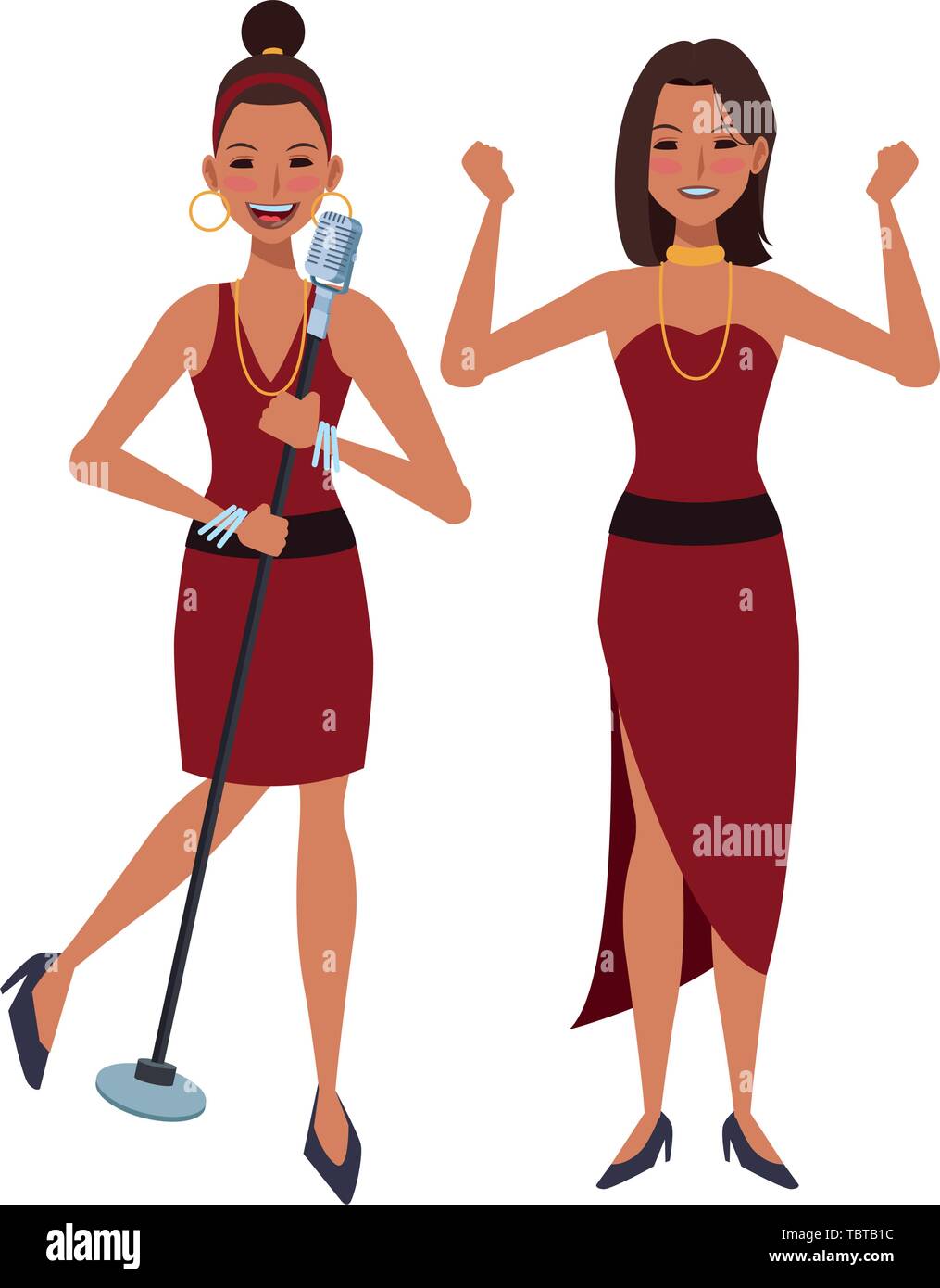 Singer dancer stage Stock Vector Images - Alamy