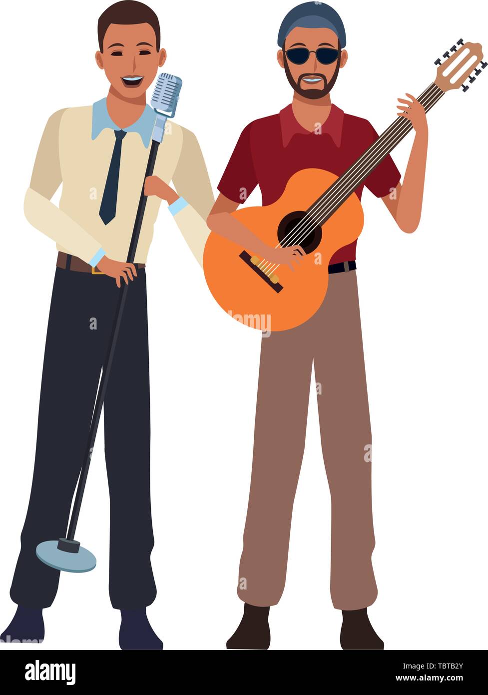 musician playing guitar and singing Stock Vector Image & Art - Alamy