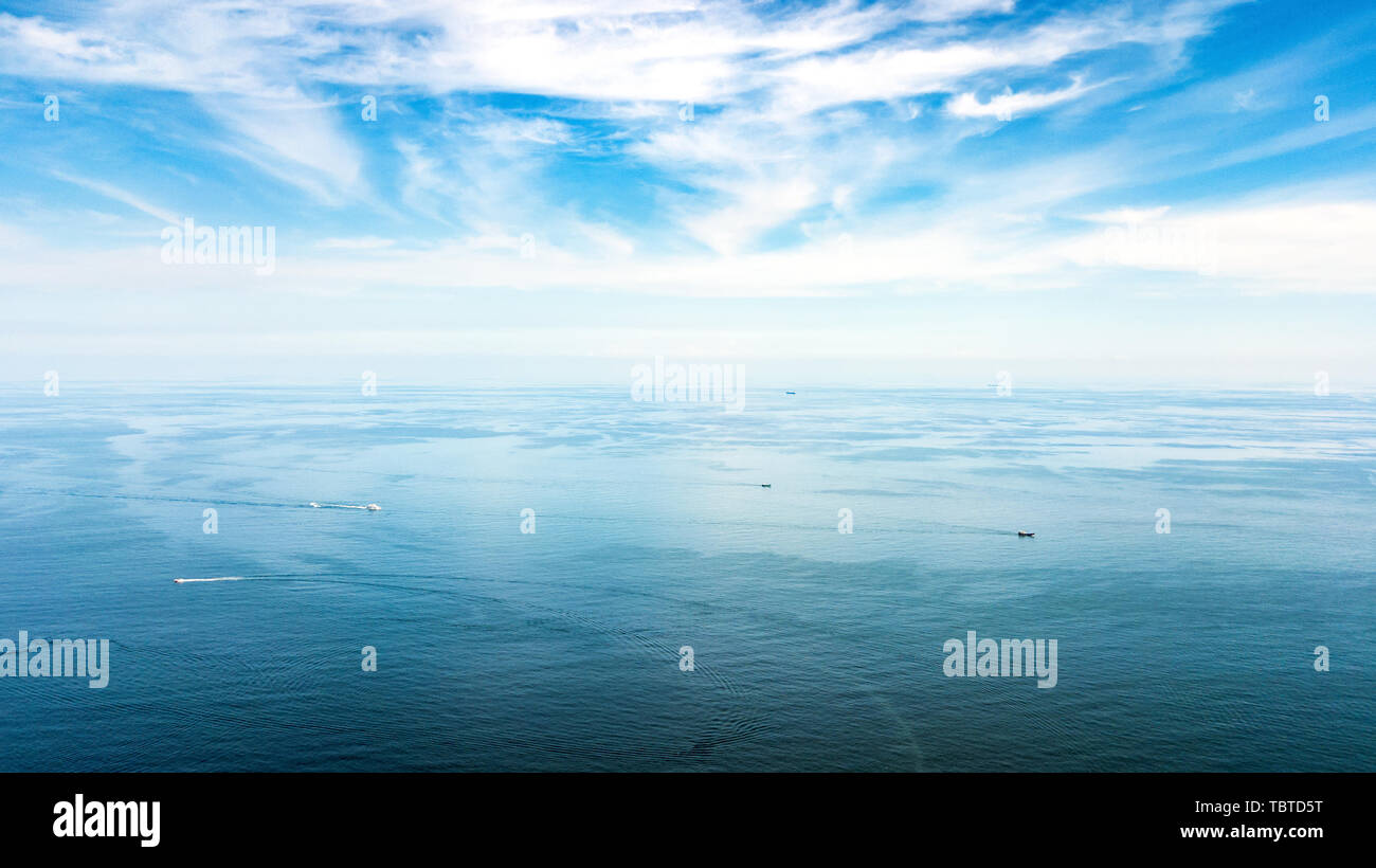 Aerial shot blue ocean sun hi-res stock photography and images - Alamy