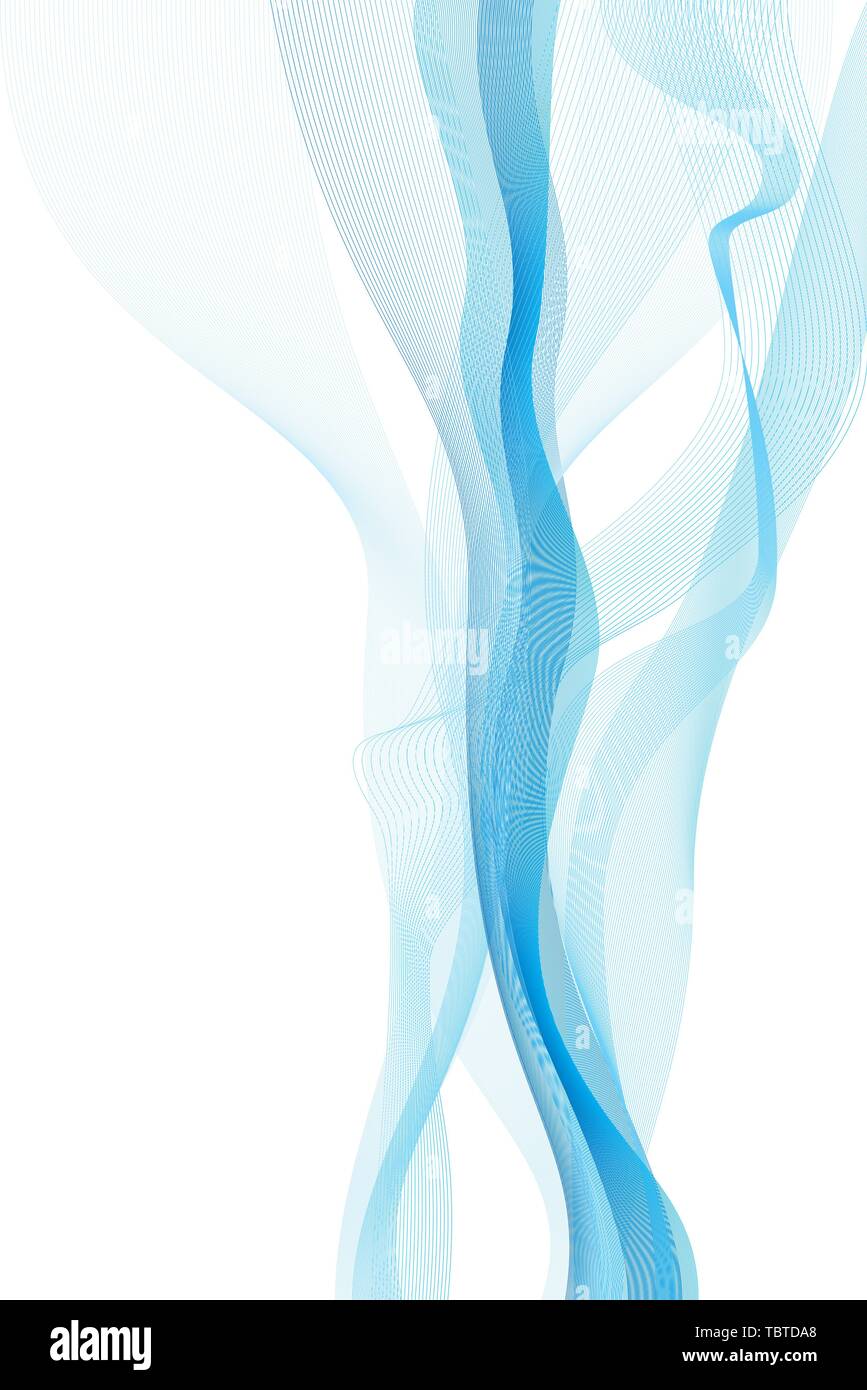 Vector illustration. Sofrt blue smoke background with copy space. Stock Vector