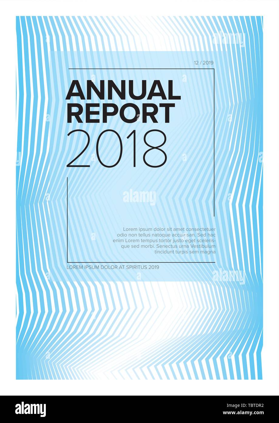 Vector abstract annual report cover template with sample text and ...