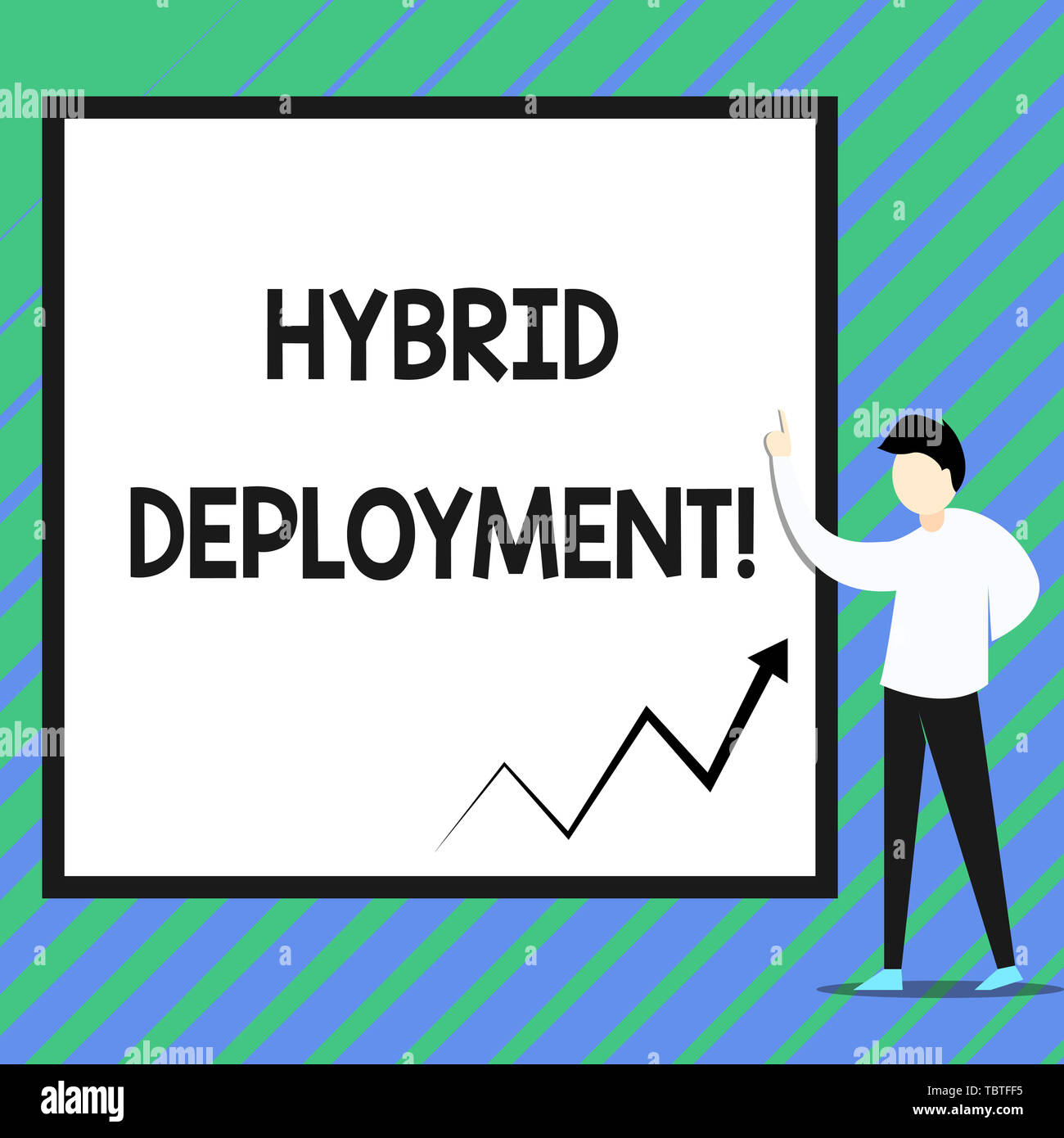 Conceptual hand writing showing Hybrid Deployment. Concept meaning a