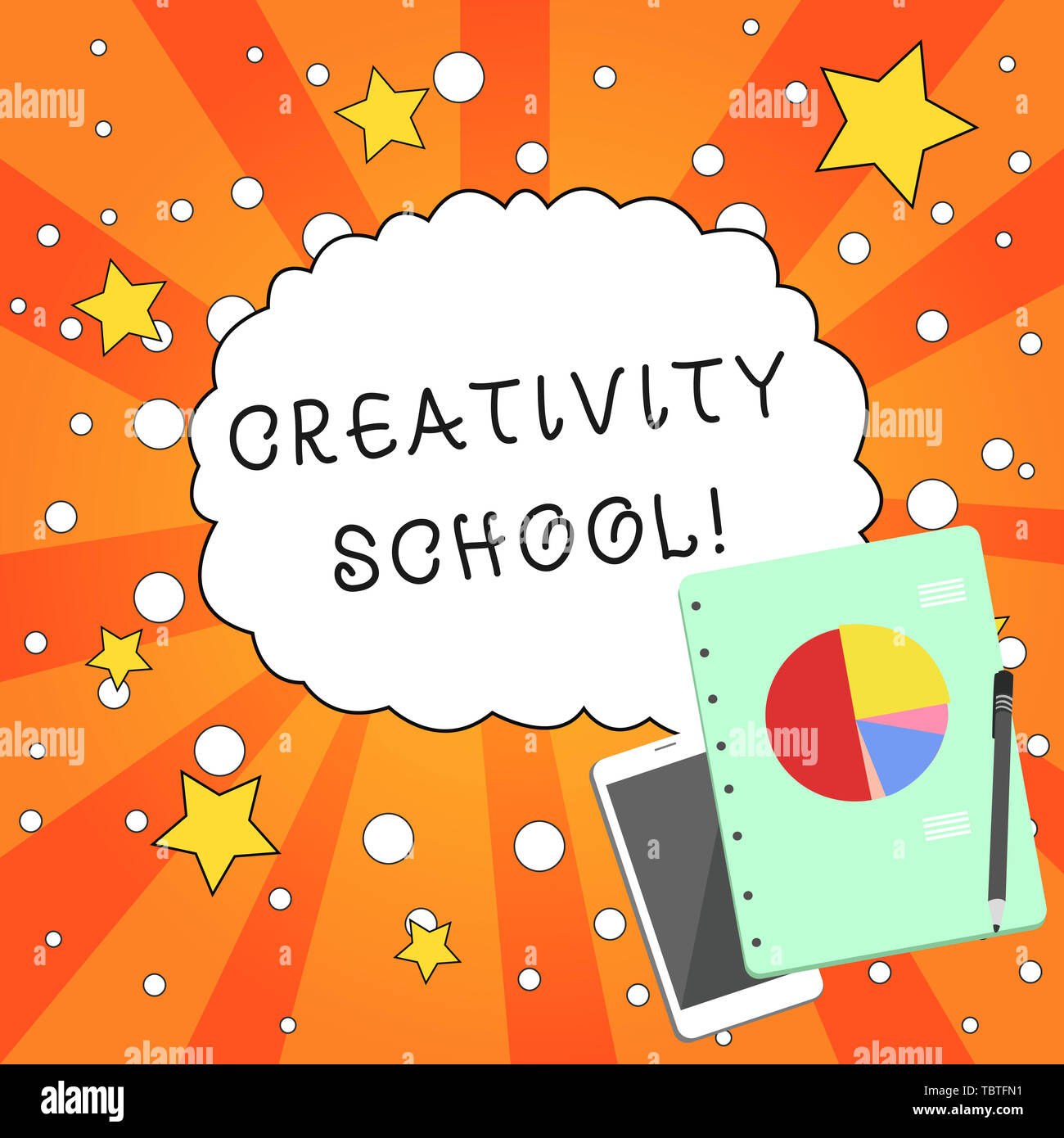 Writing note showing Creativity School. Business concept for students ...