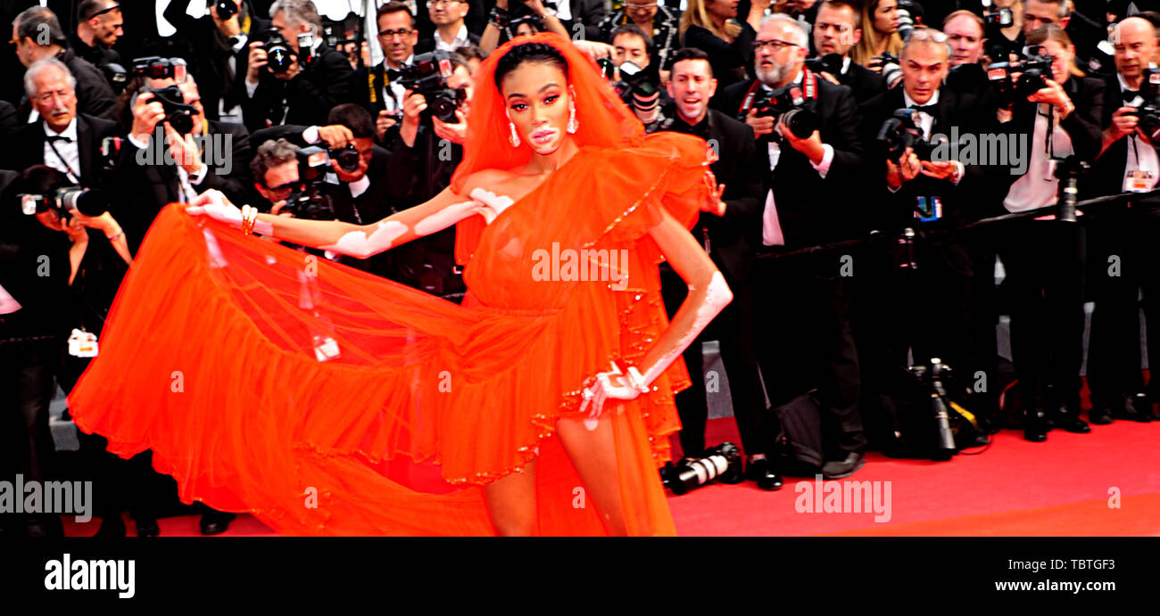 Cannes Film Festival 22st May at a  Photoocall for the Film ONCE UPON A TIME IN  HOLYWOOD  Fashion model Winnie  Harlow . Stock Photo