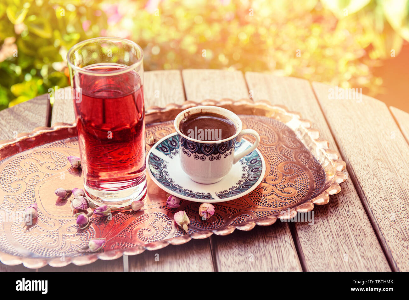 A Cup Of Turkish Coffee And Rose Water Stock Photo Alamy A Cup Of Turkish Coffee And Rose Water Stock Photo Alamy