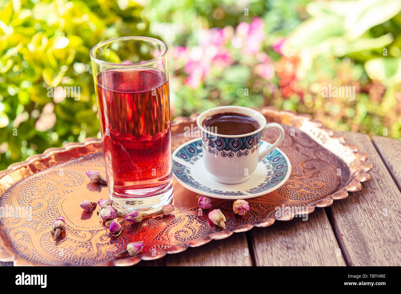 A Cup Of Turkish Coffee And Rose Water Stock Photo Alamy A Cup Of Turkish Coffee And Rose Water Stock Photo Alamy