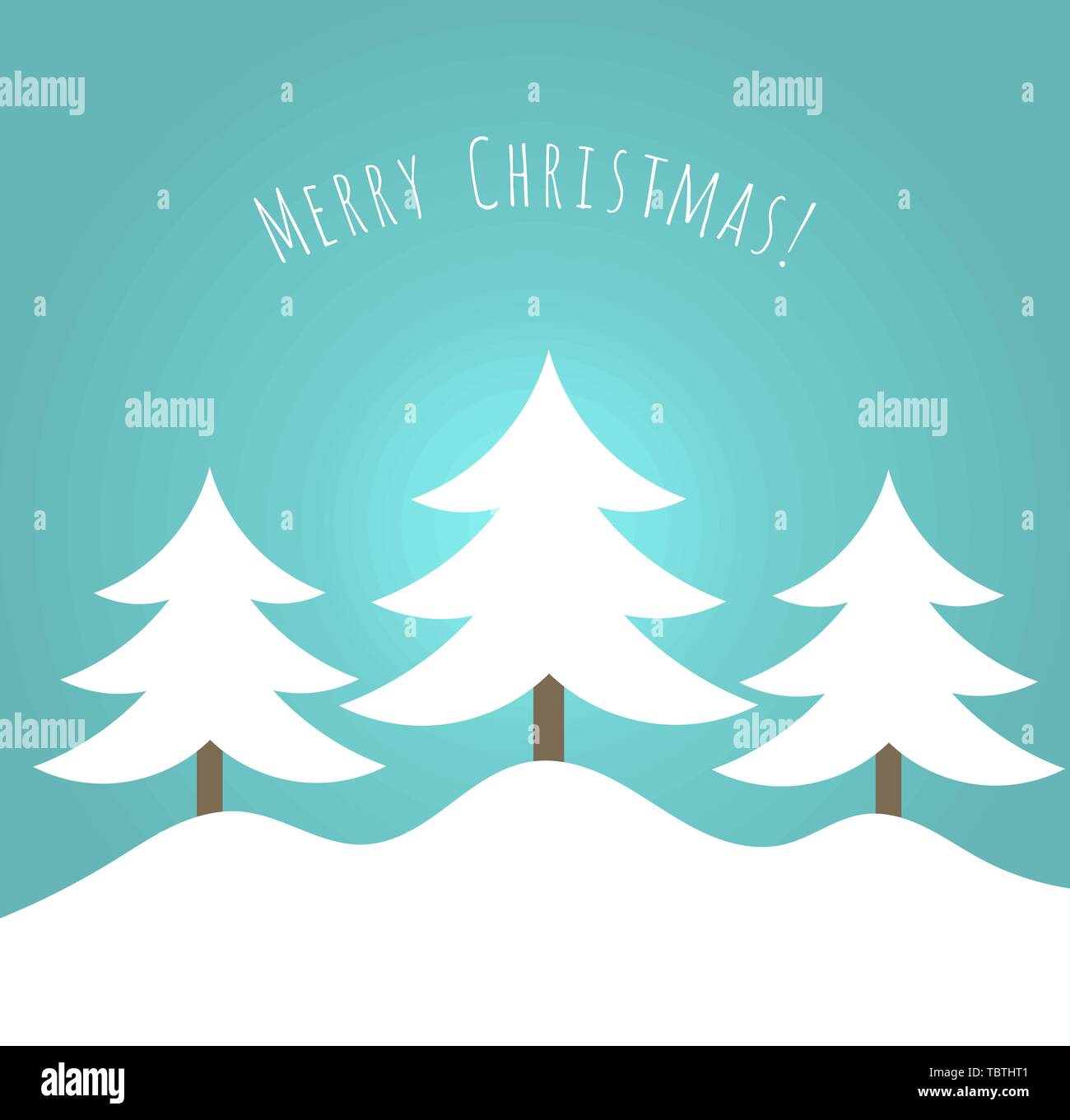 Christmas trees winter card. Vector illustration Stock Vector Image ...