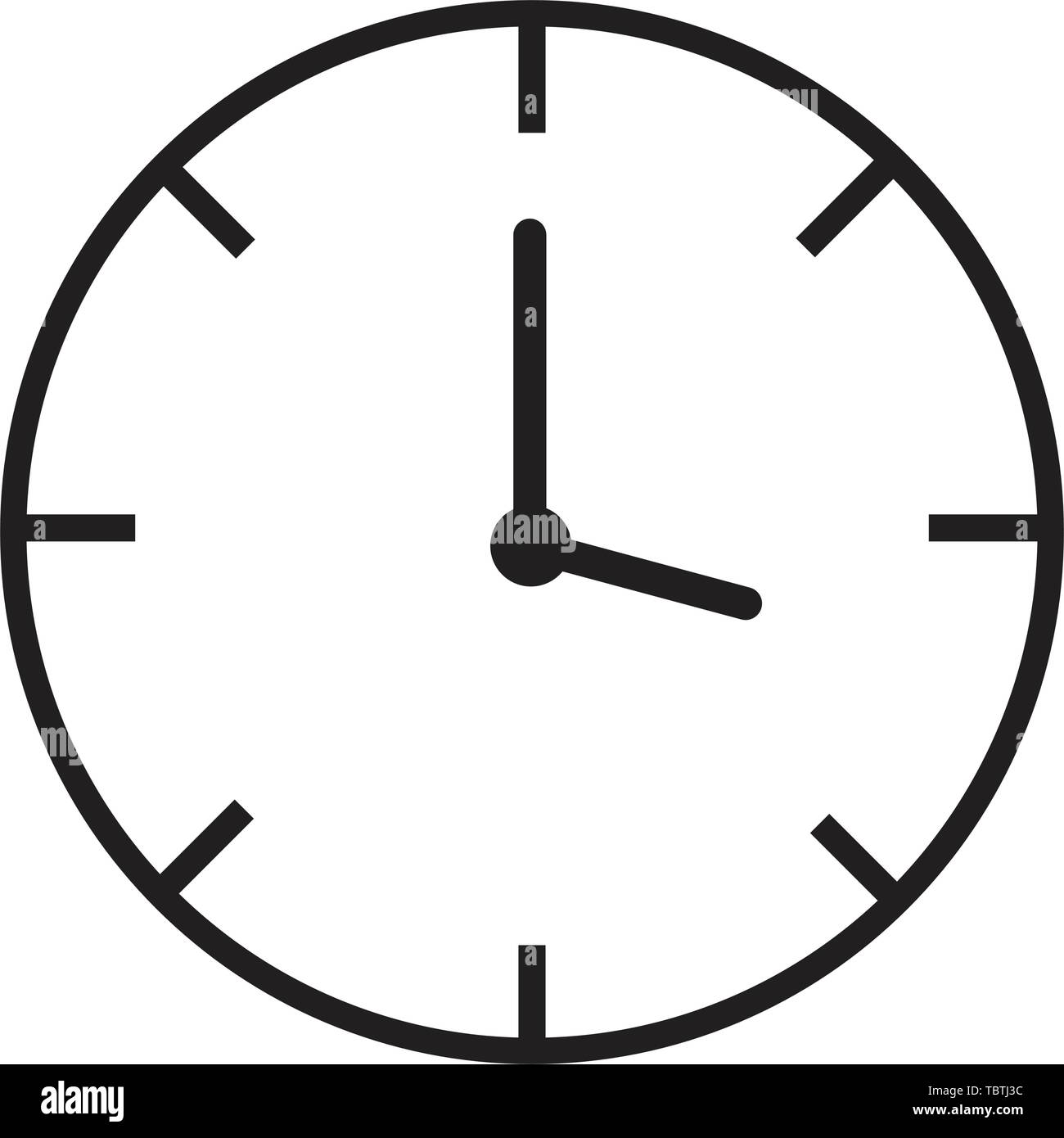 Clock icon line vector isolated on white Stock Vector Image & Art - Alamy