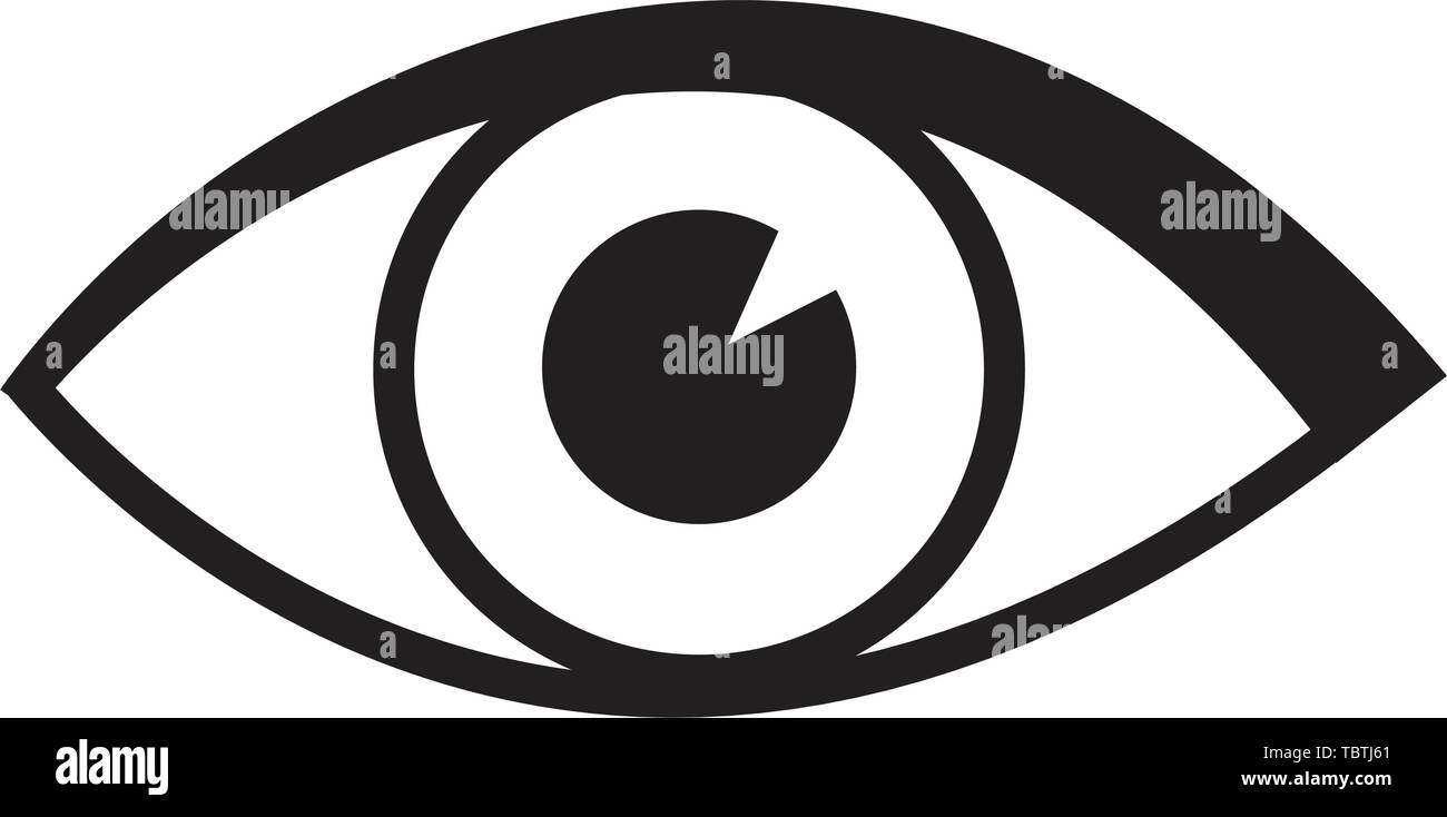 Eye icon vector isolated on white for web and mobile app Stock Vector