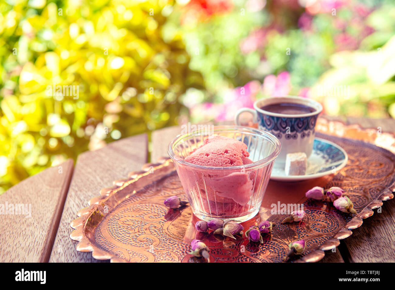 A Cup Of Turkish Coffee And Rose Water Stock Photo Alamy A Cup Of Turkish Coffee And Rose Water Stock Photo Alamy
