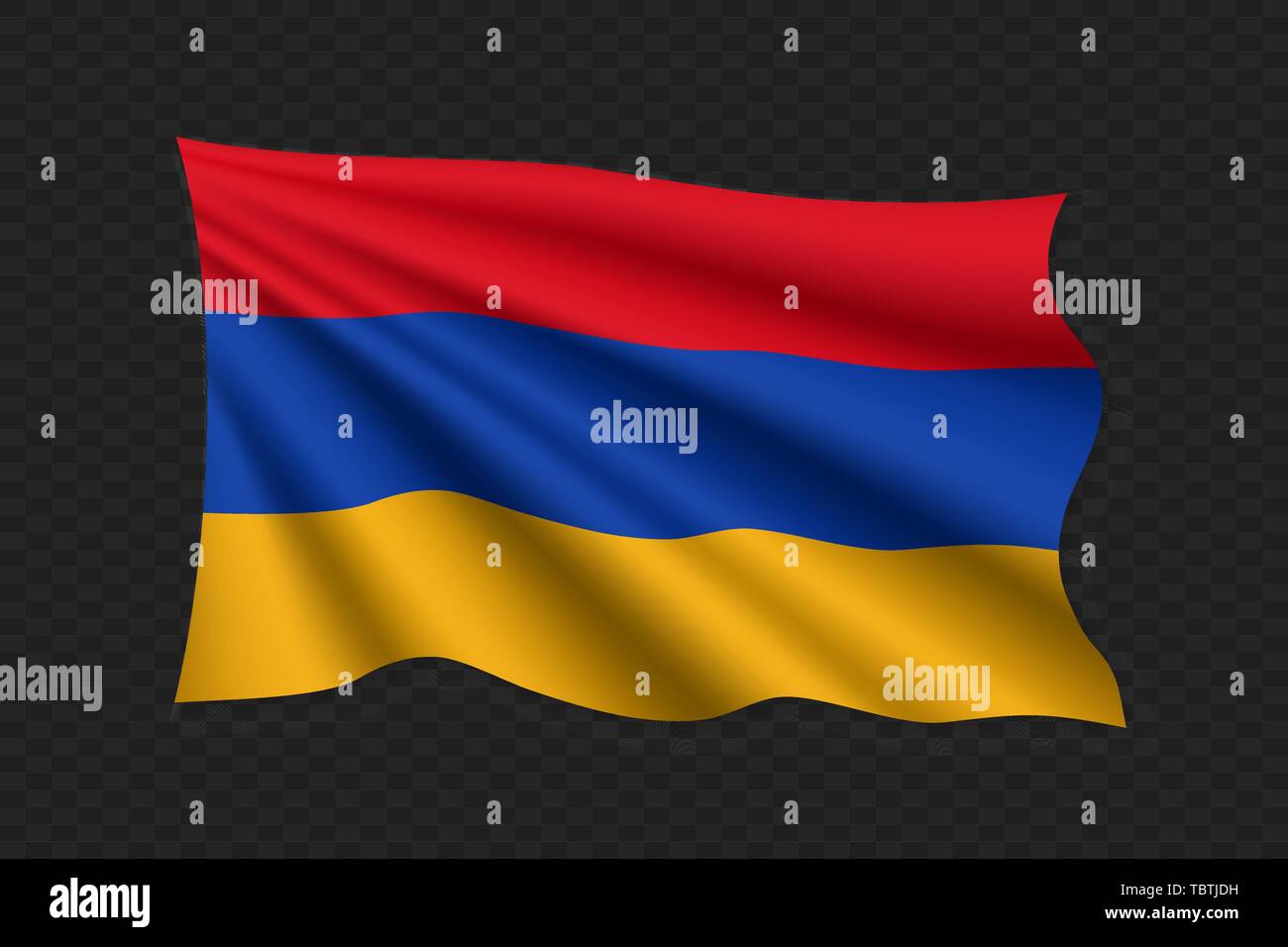 3D Waving Flag of Armenia. Vector illustration Stock Vector Image & Art ...