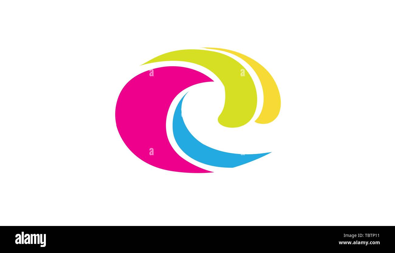 Ink Wave Symbol Logo Vector Design Illustration Stock Vector Image ...