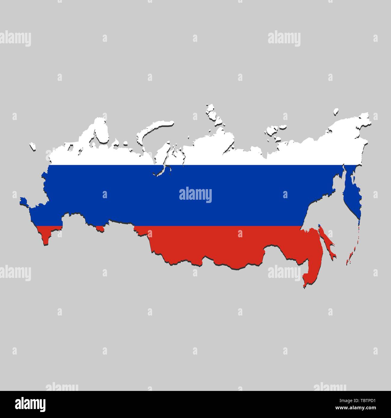 Russia Flag Map Black Outline Stock Illustration 1884526429