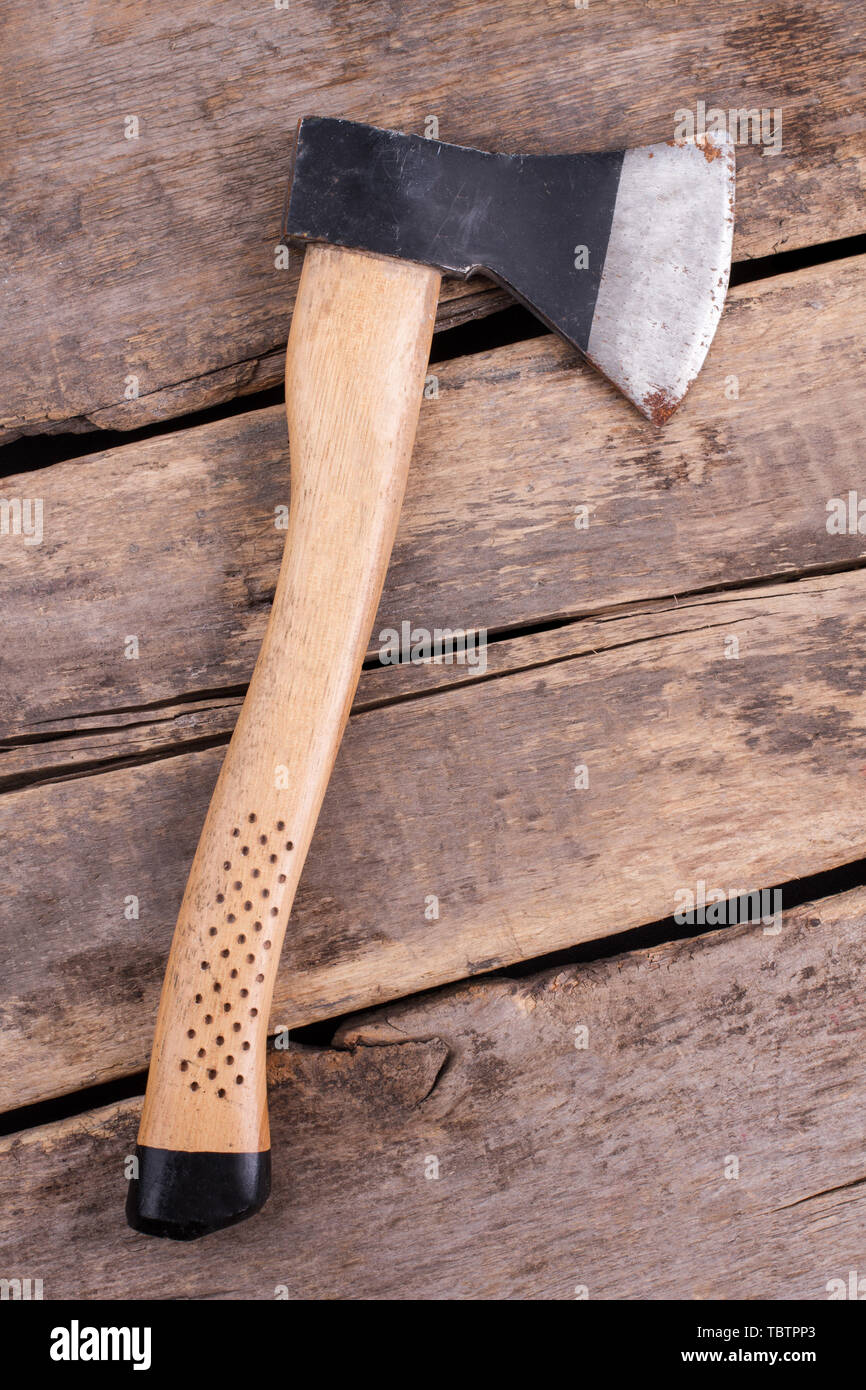 Old rustic axe wooden handle hi-res stock photography and images - Alamy