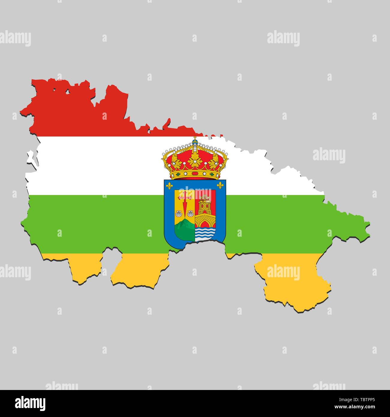 Map of La Rioja is a state Spain with flag. Vector Illustration Stock ...