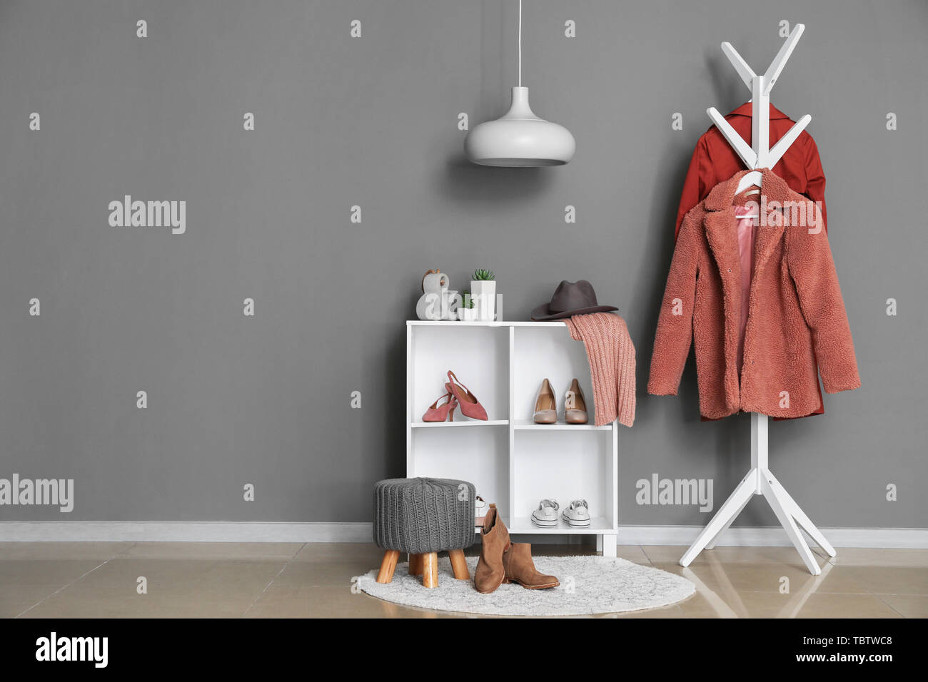 Stylish interior of modern hall Stock Photo - Alamy