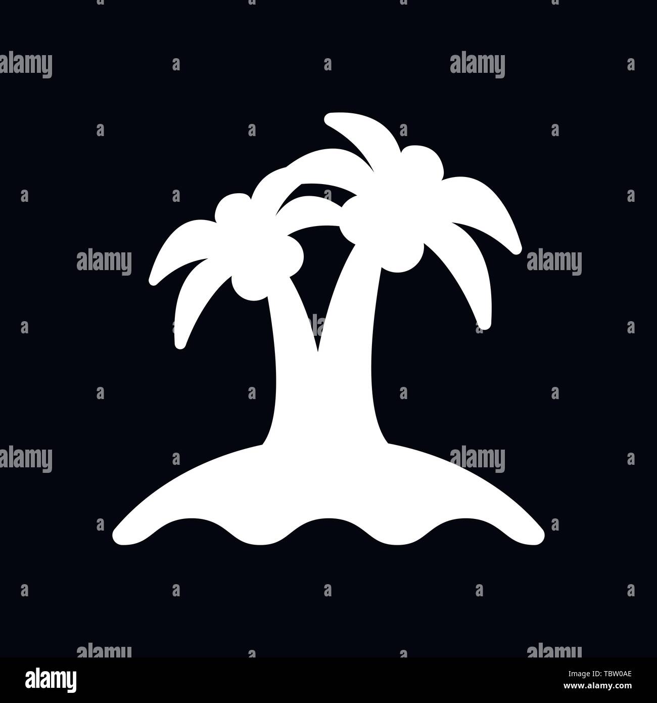 Coconut trees Icon vector sign symbol Stock Vector Image & Art - Alamy