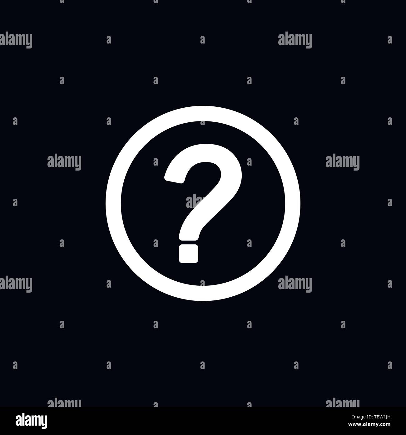 Information support, question mark icon vector sign symbol Stock Vector