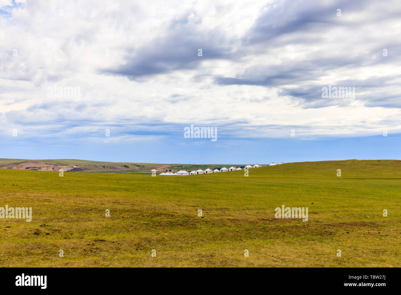 Hulunbuir Bayan Hushuo Mongolian tribe, Inner Mongolia Stock Photo