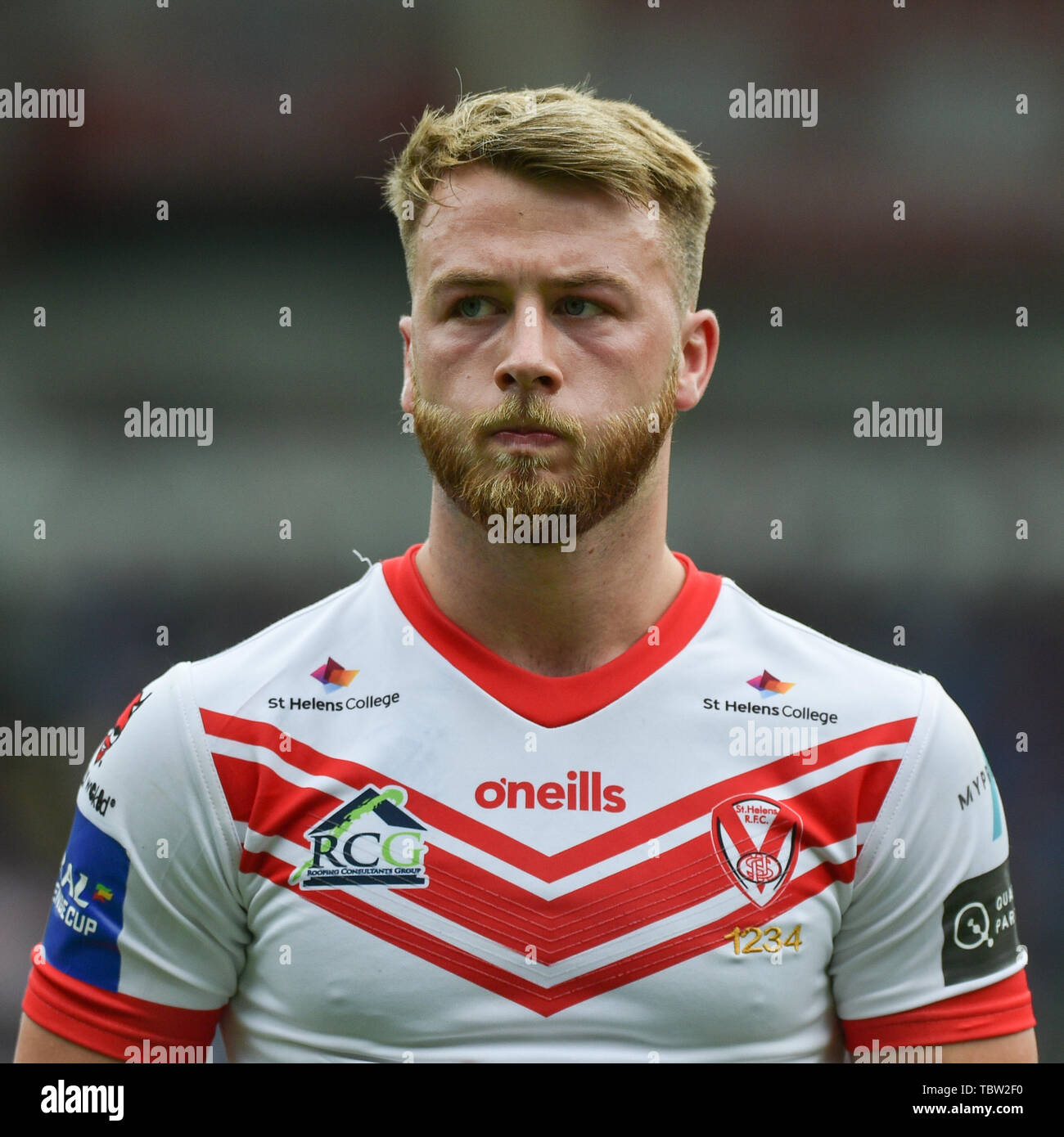 St. Helens, UK, 1 6 2019. 01 June 2019. Totally Wicked Stadium, St. Helens, England; Rugby