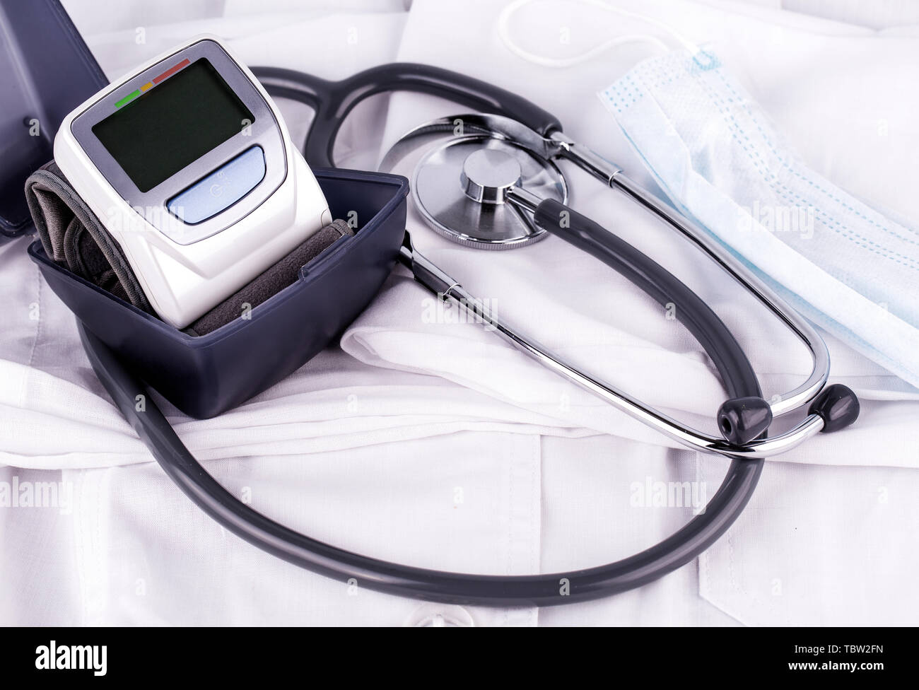 Lab coat and stethoscope hanging hires stock photography and images