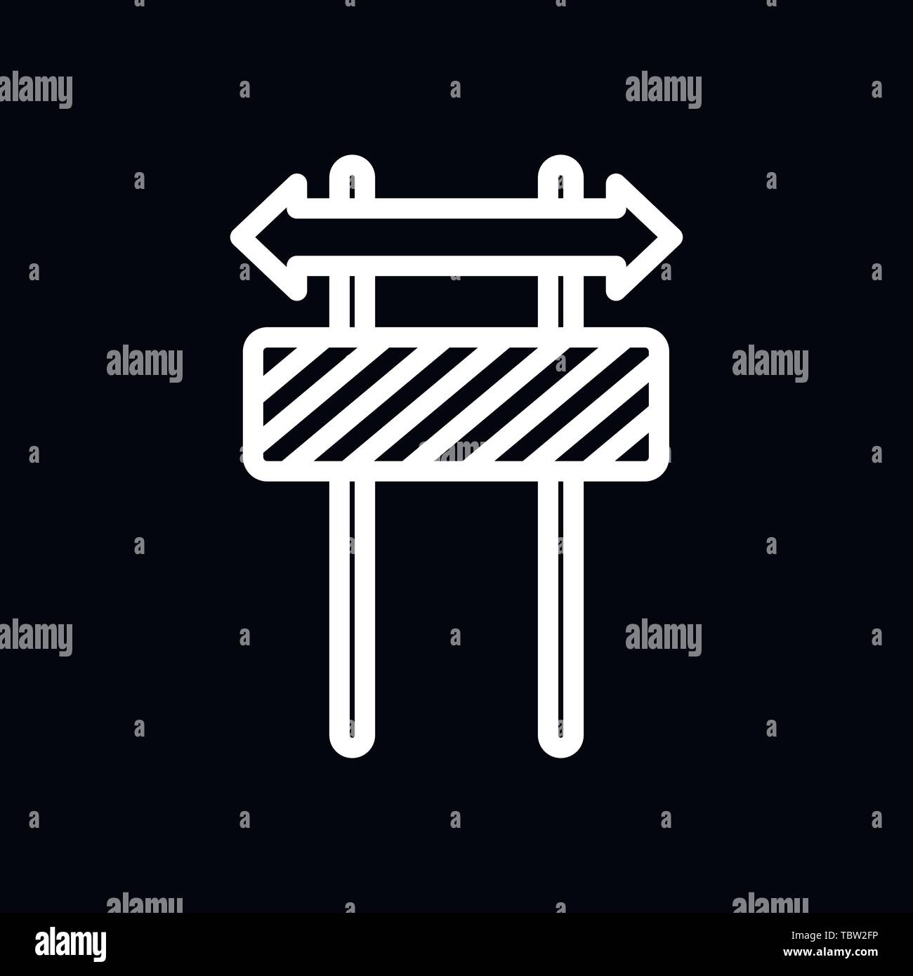 Signpost icon vector sign symbol Stock Vector