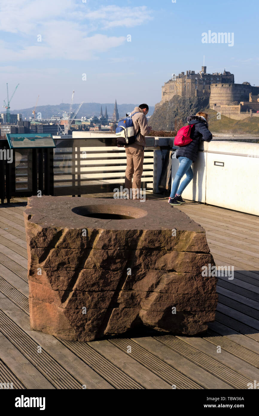 One of the Hutton Roof sculptures, by Andy Goldsworthy, on the rooftop