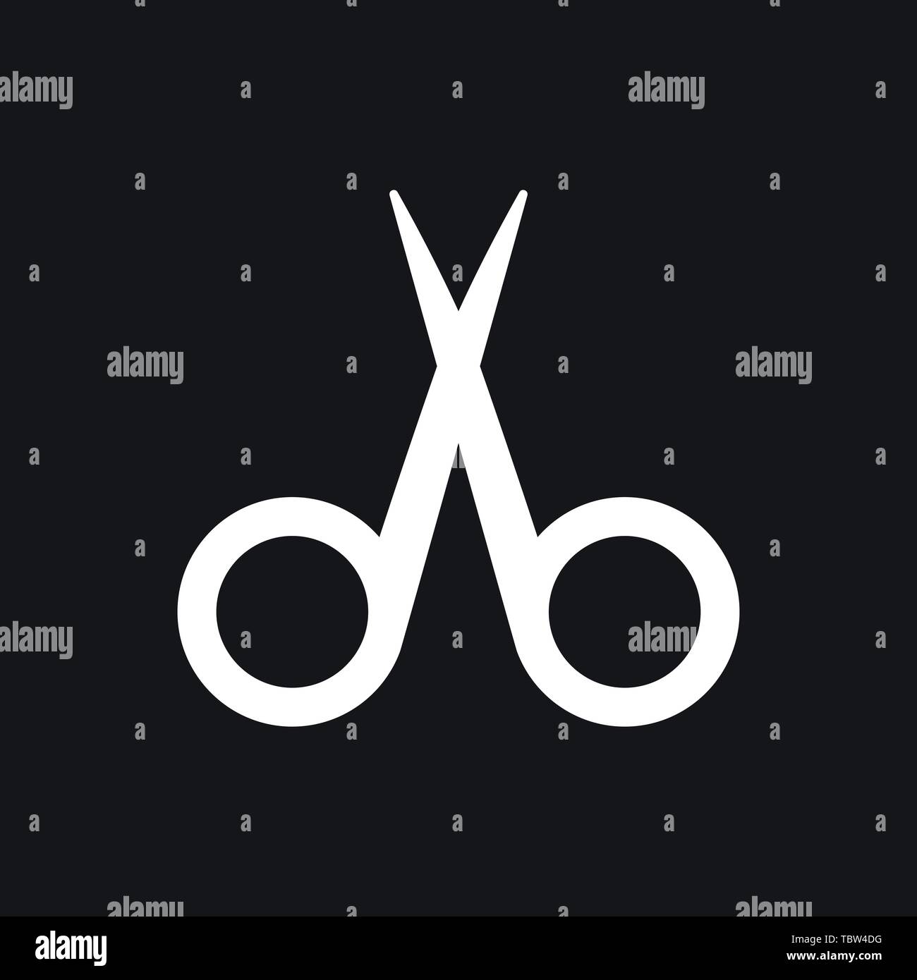 Scissors vector element icon hi-res stock photography and images - Alamy