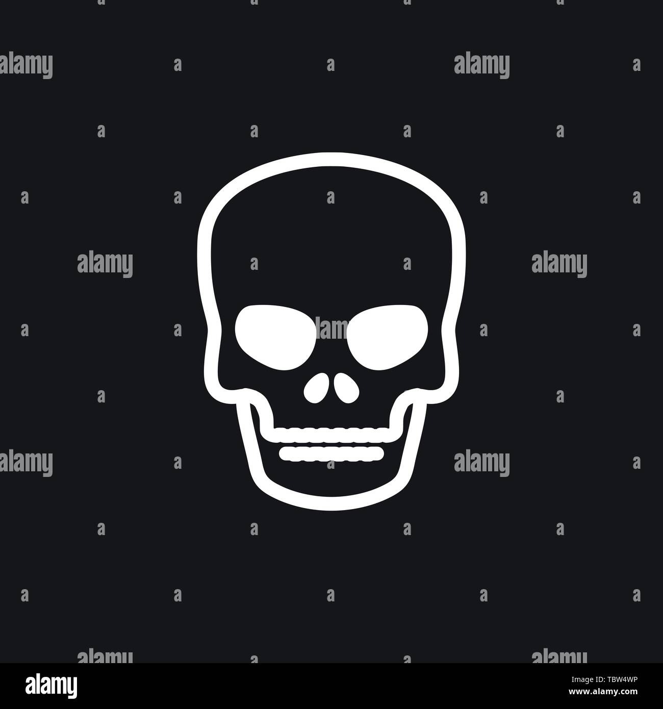 Skull icon vector sign symbol Stock Vector Image & Art - Alamy