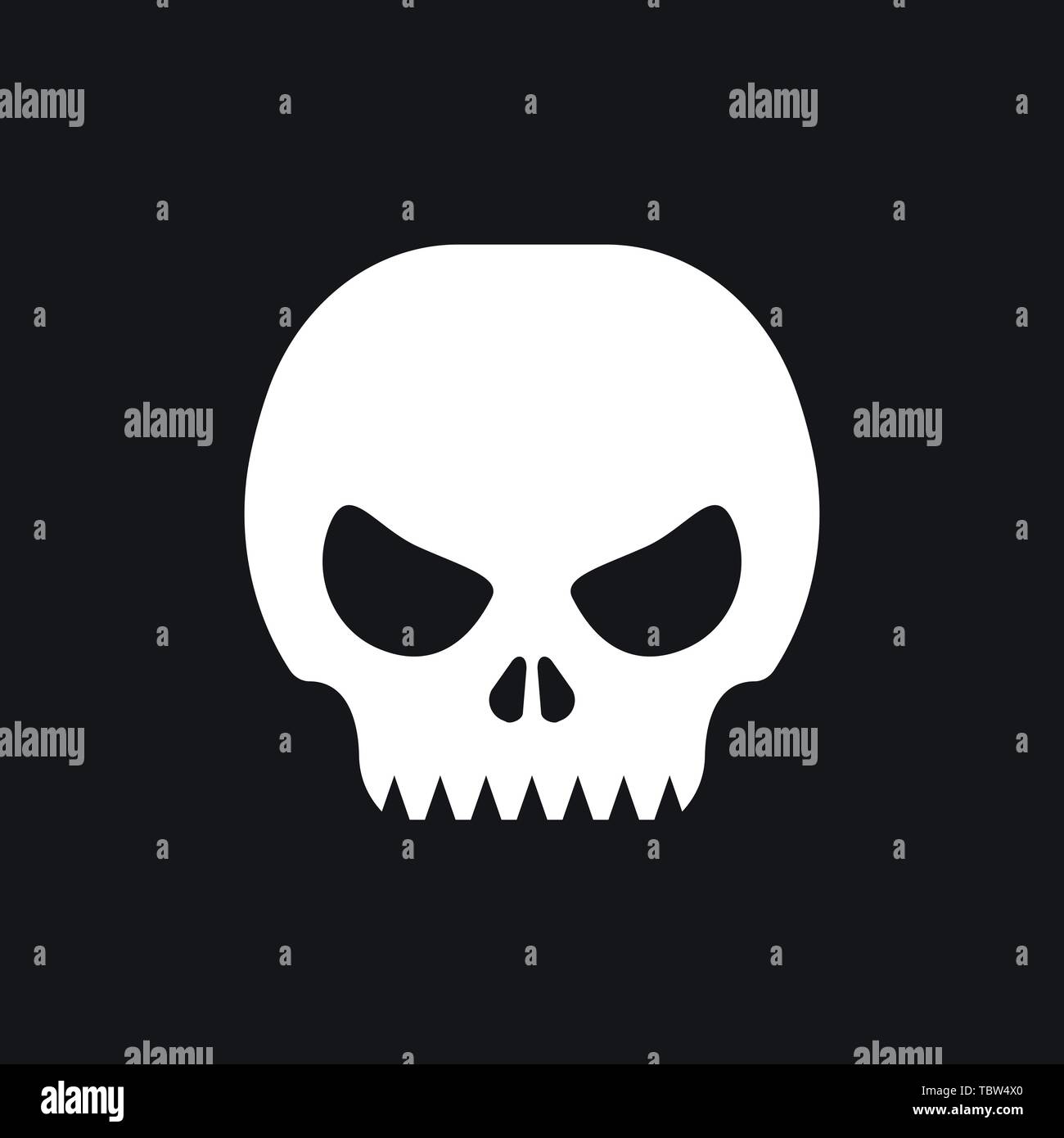 Skull icon vector sign symbol Stock Vector
