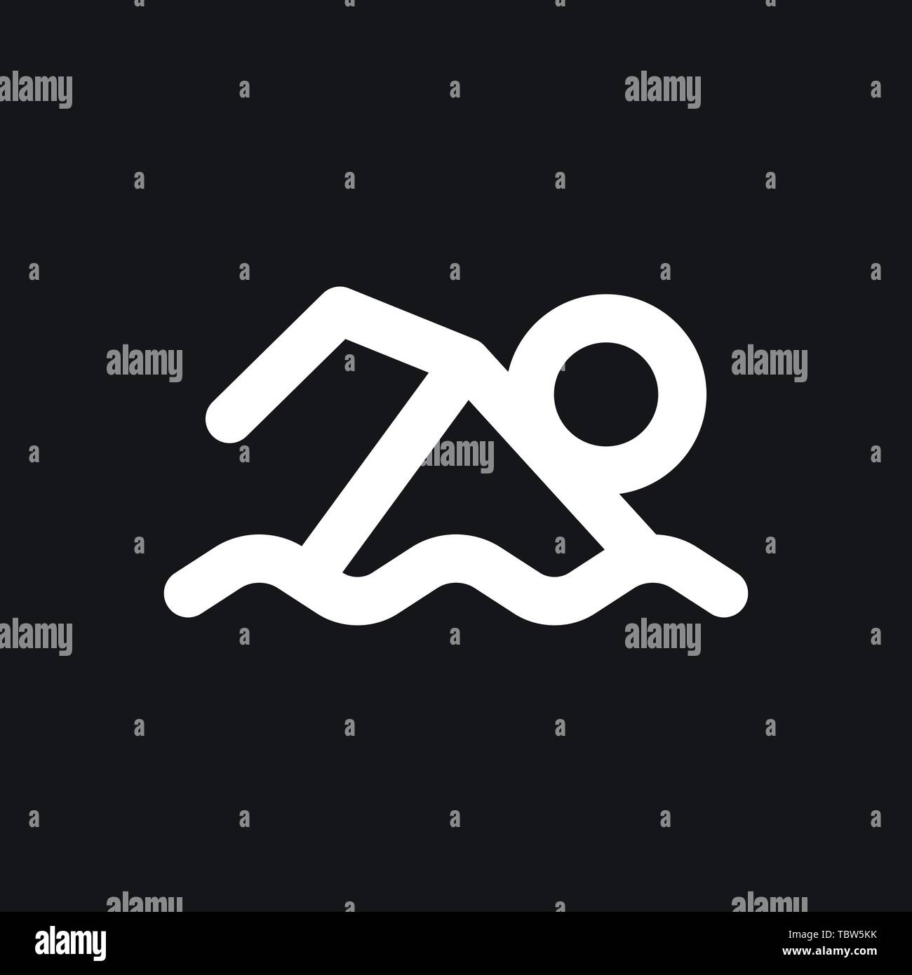 Swimming icon vector sign symbol Stock Vector
