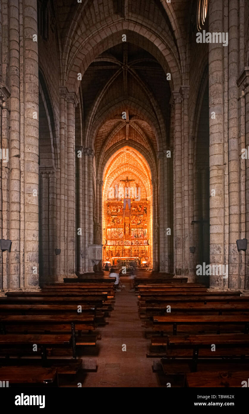 Spain Castilla e Leon VillalcÃ¡zar de Sirga - Palencia - iglesia Santa Maria la Blanca Stock Photo