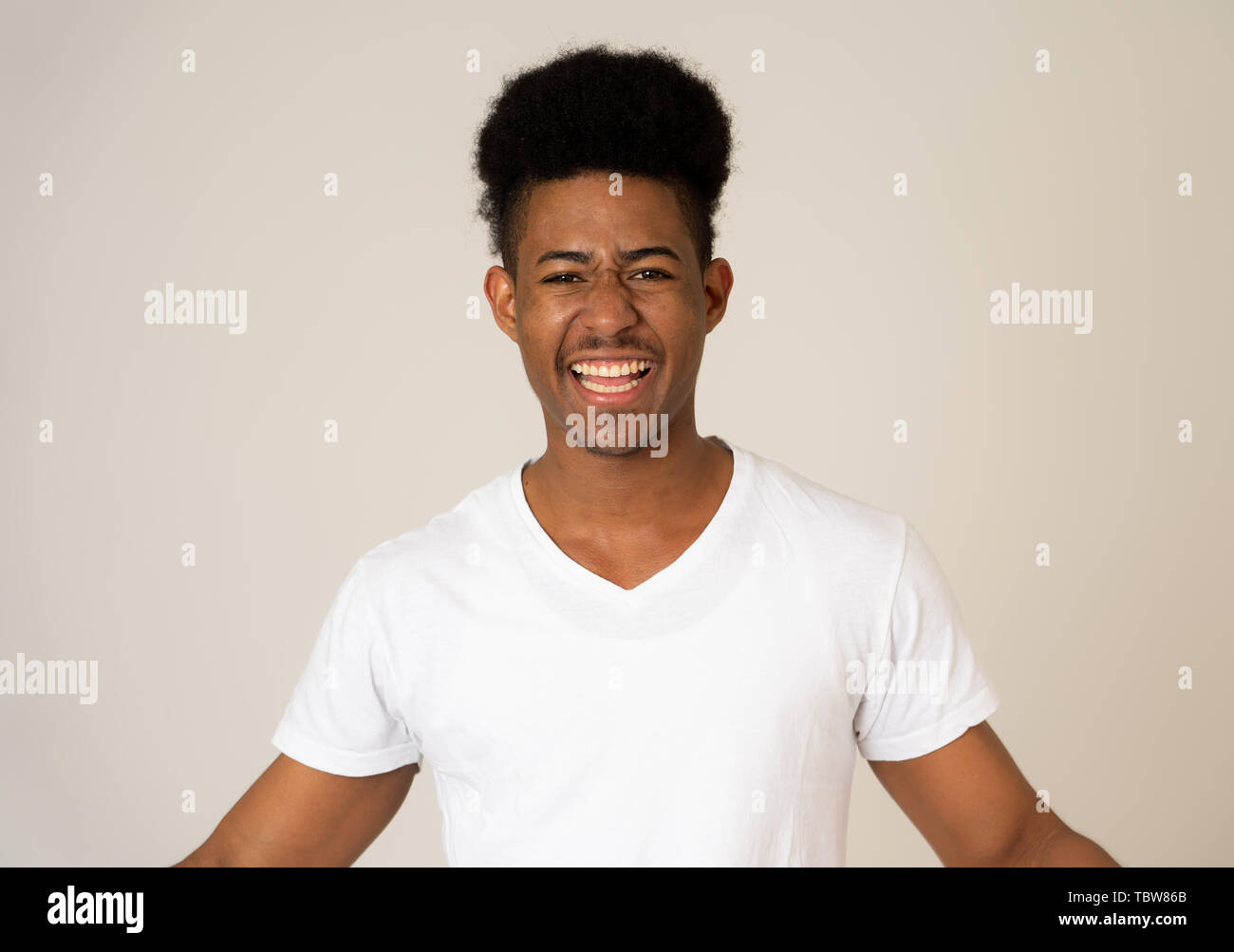 Teen male african face funny hi-res stock photography and images - Alamy