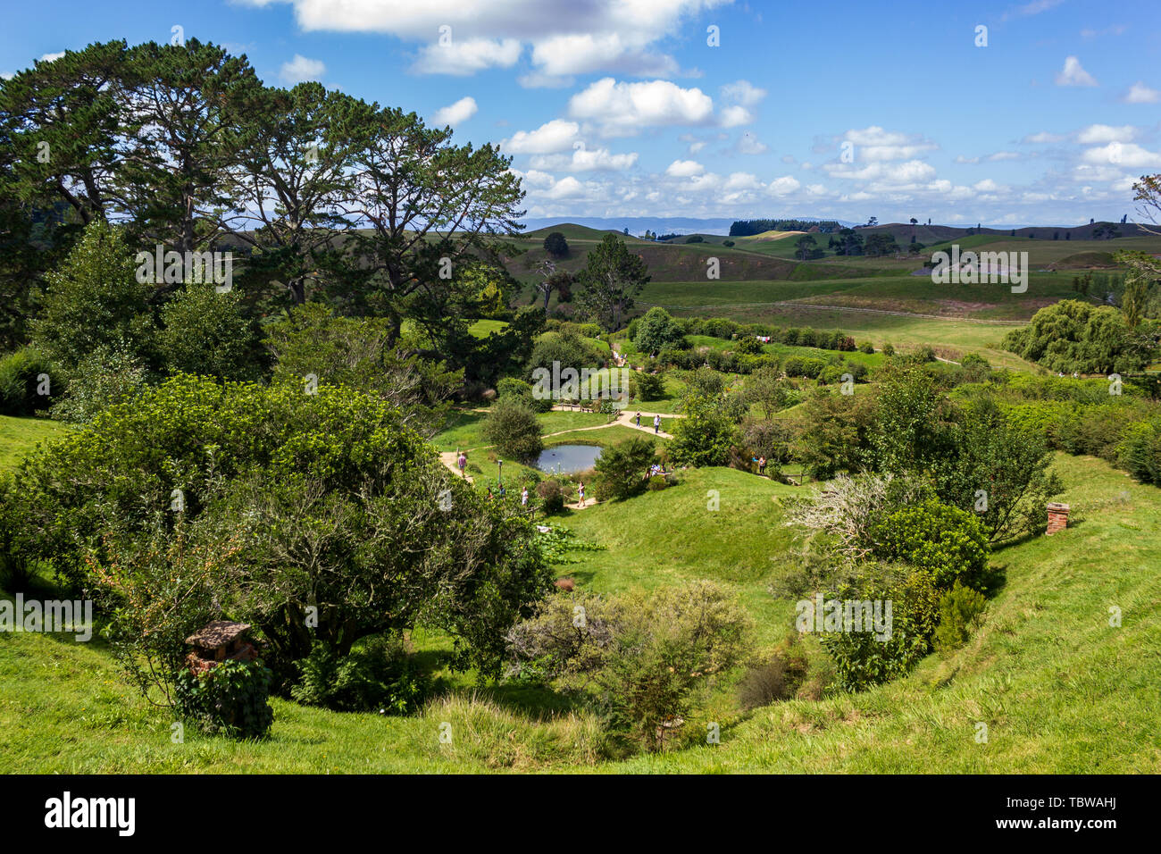 Hobbiton, Movie Set of the Lord of the Rings Movies, Auenland, New Zealand  Stock Photo - Alamy