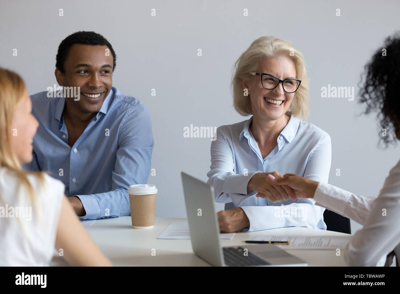 African american leader handshake hi-res stock photography and images ...