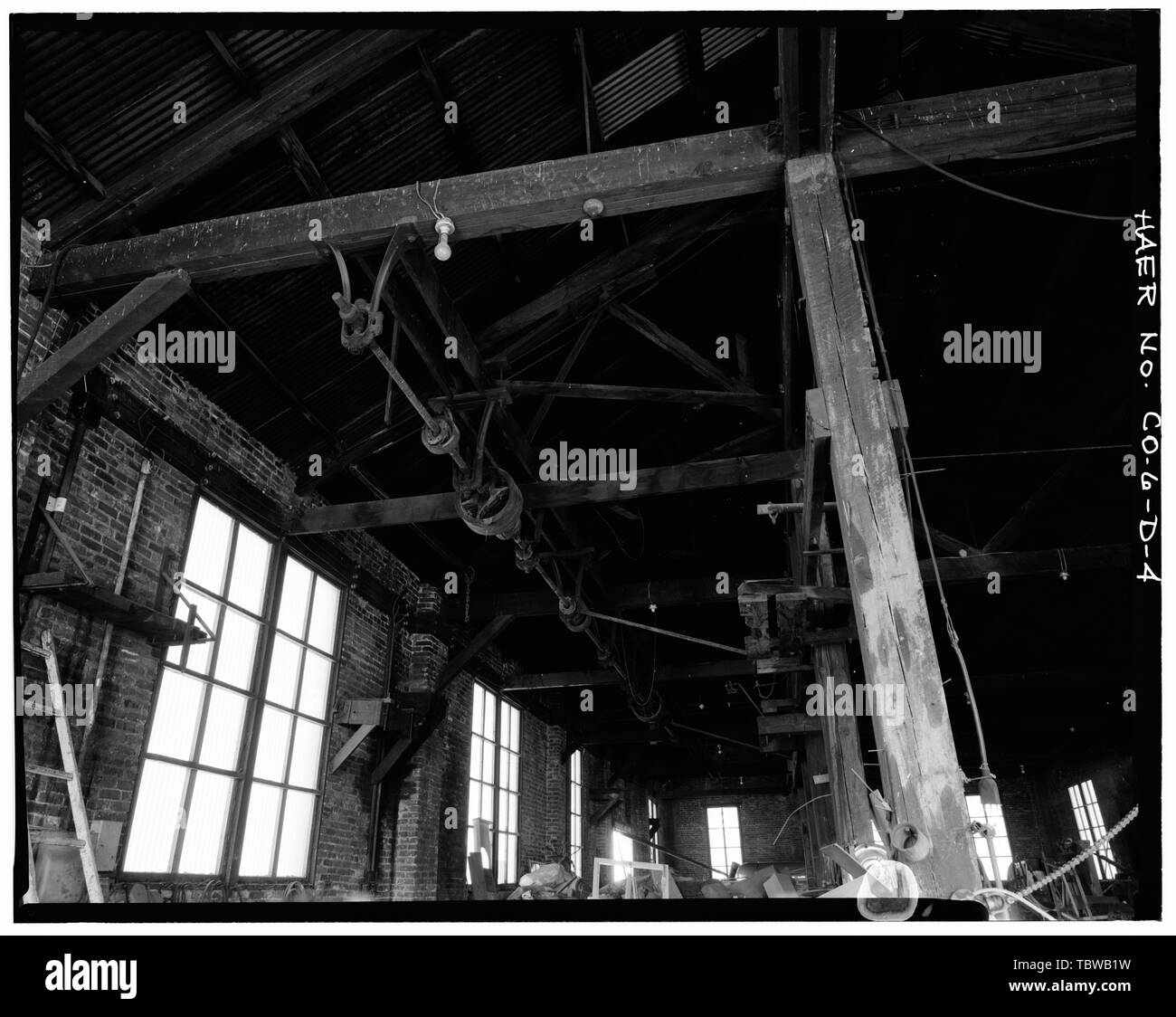 MACHINE SHOP, INTERIOR DETAIL OF LINE SHAFT Trinidad Foundry and
