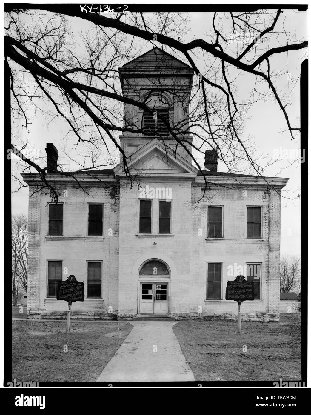 MAIN (EAST) ELEVATION, VIEW FROM MIDWAY UP SIDEWALK Powell County